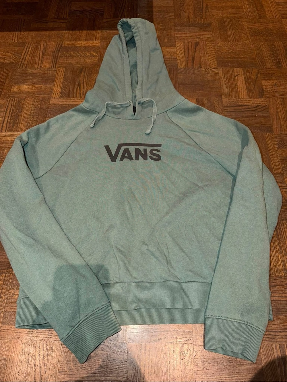 Vans Men's Teal Pullover Hoodie with Logo